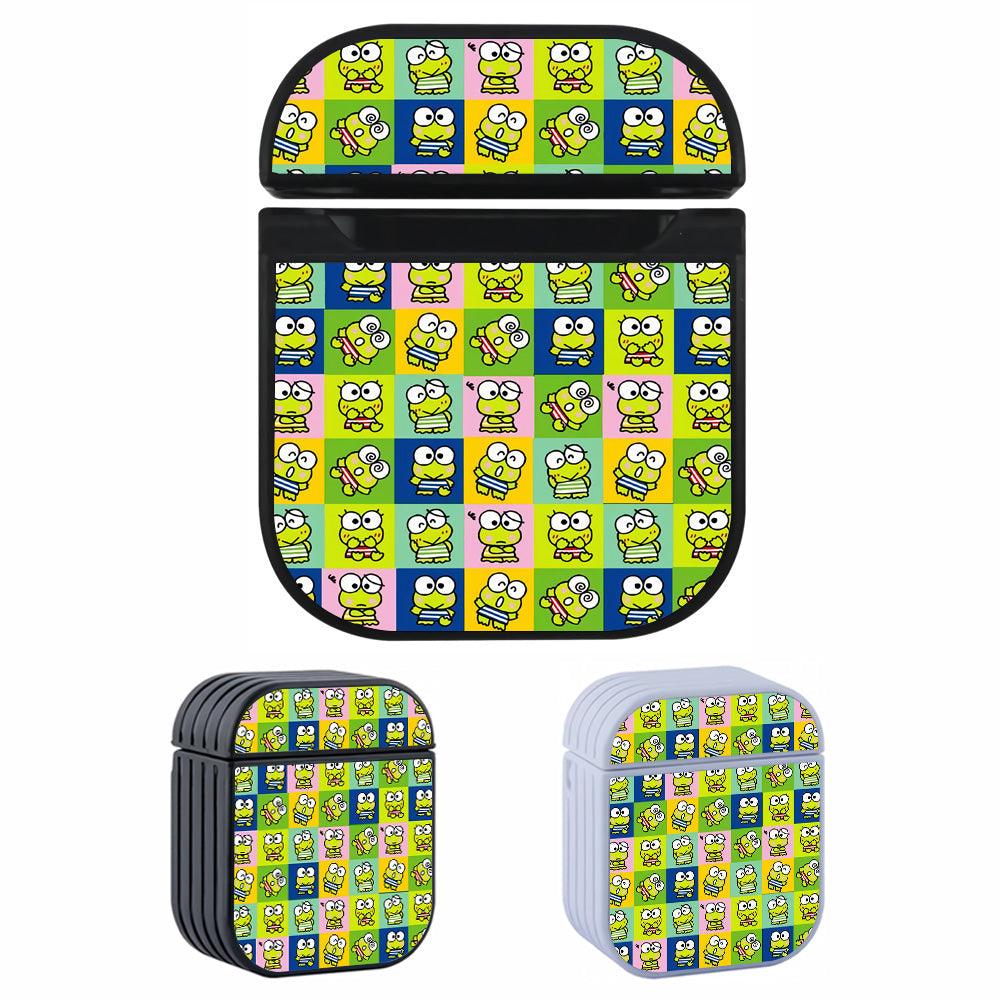Keroppi Pattern Color Square Apple Airpods Case