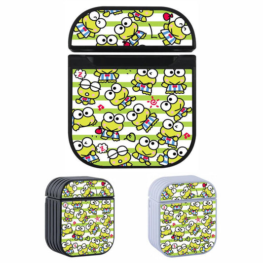 Keroppi Pattern Green Line Apple Airpods Case