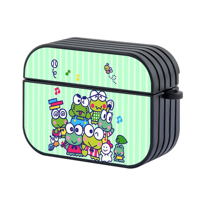 Keroppi Posing in Joy Apple Airpods Pro 2 Case Black