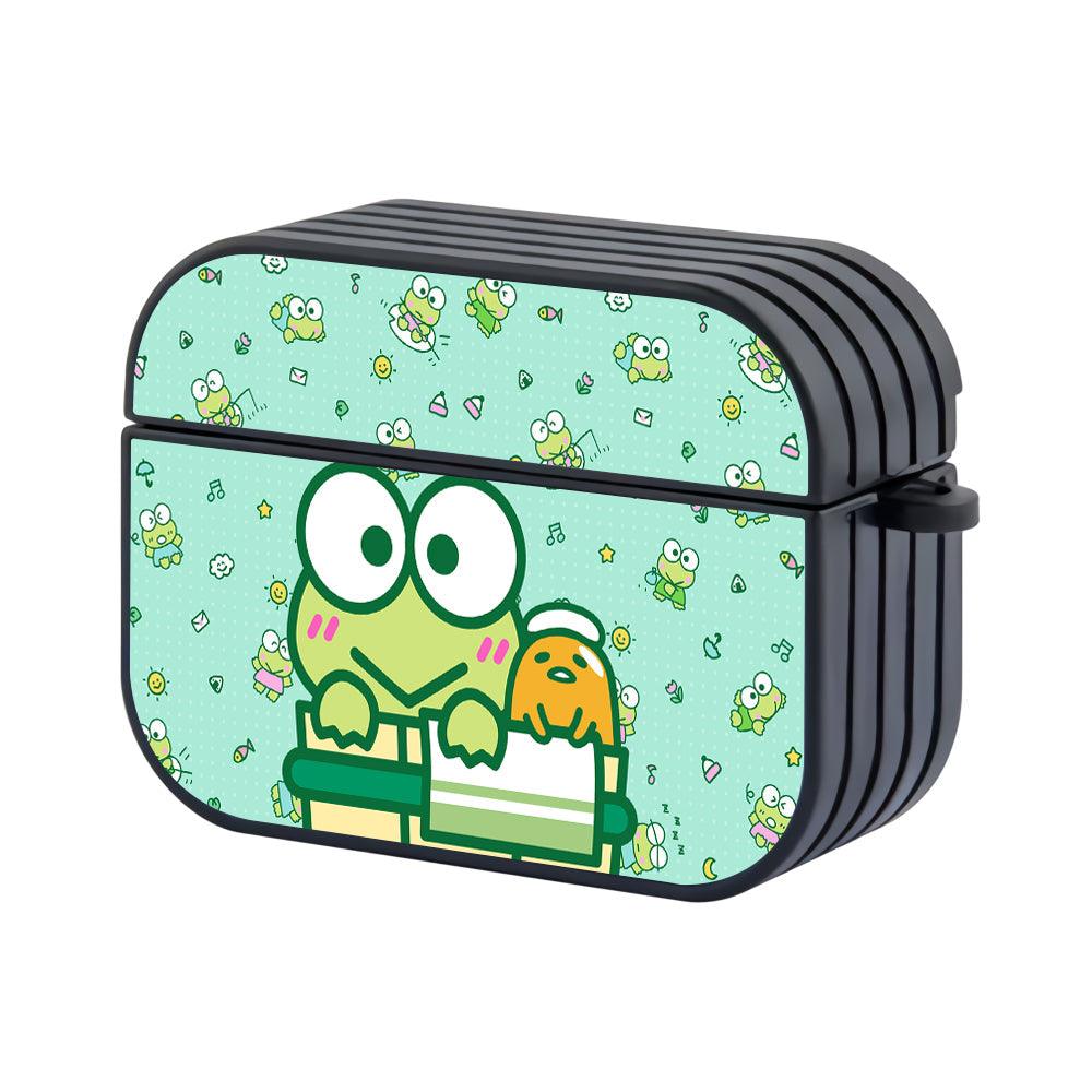 Keroppi Take a Bucket Bath Together Apple Airpods Pro Case Black