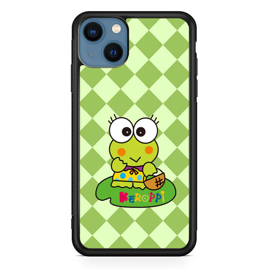 Keroppi on Lotus Leaf iPhone 15 Case - Carneyforia