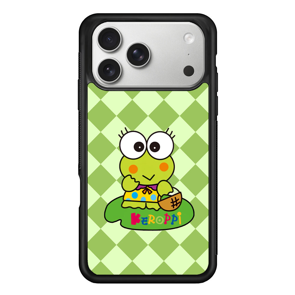 Keroppi on Lotus Leaf iPhone 17 Pro Case