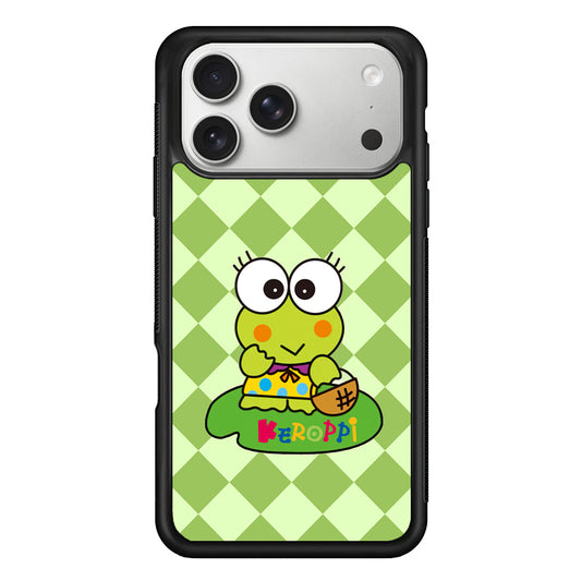 Keroppi on Lotus Leaf iPhone 17 Pro Case