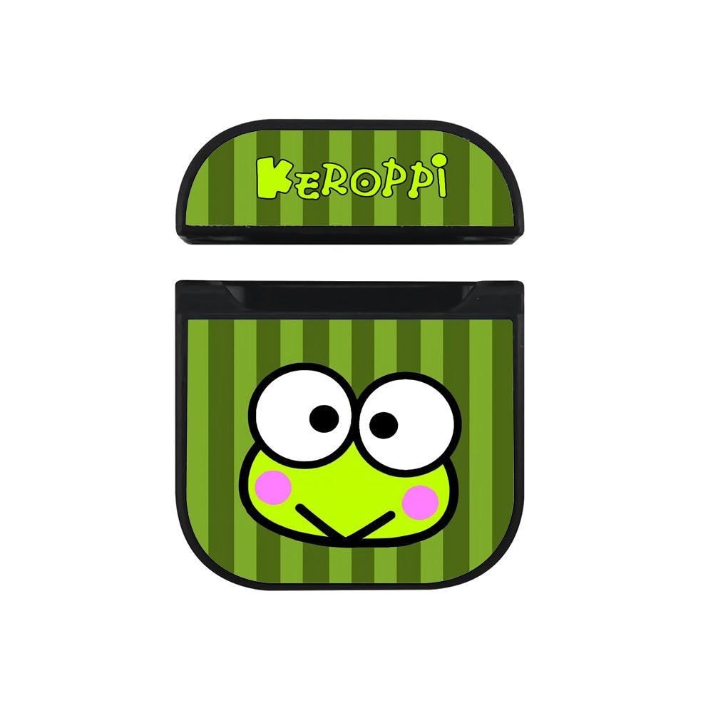 Keroppi on Square Frame Apple Airpods Case Black
