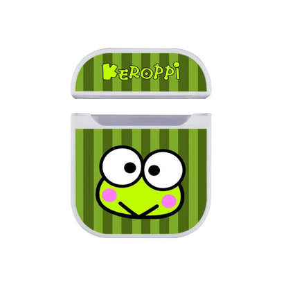 Keroppi on Square Frame Apple Airpods Case White