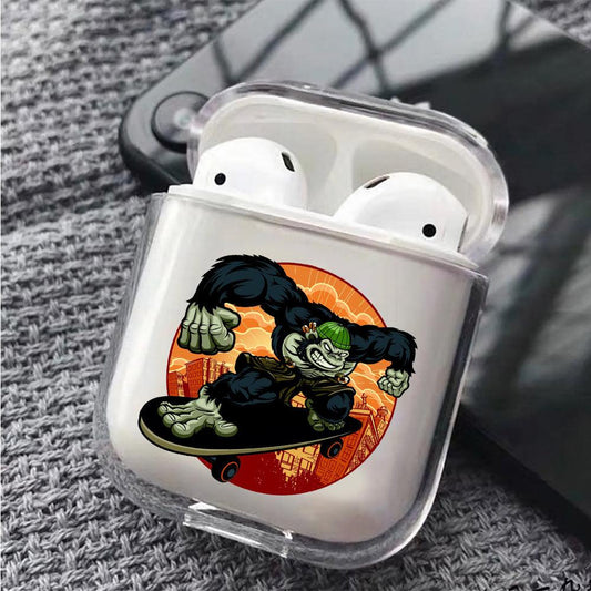 Kingkong Play Skateboard Apple Airpods Clear Case