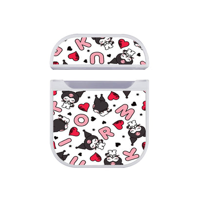 Kuromi Alphabet Apple Airpods Case White