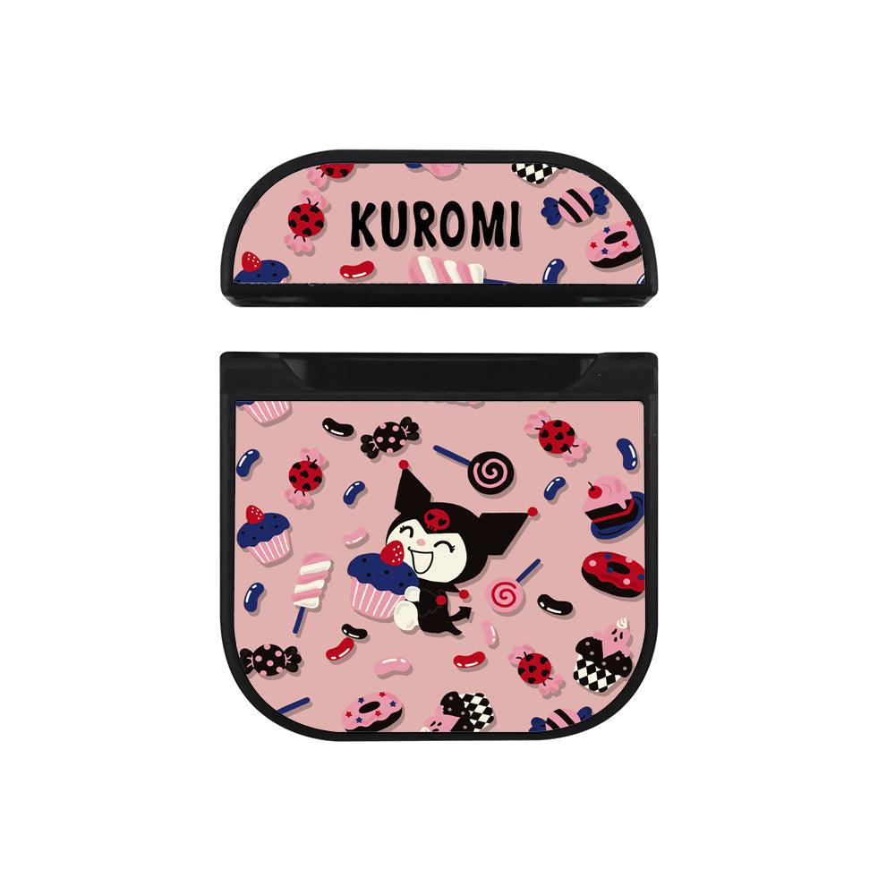 Kuromi Cupcakes Party Apple Airpods Case Black