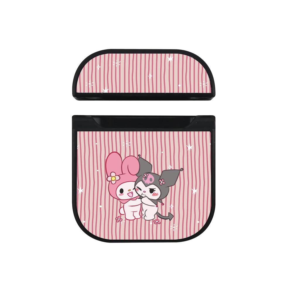 Kuromi Feel The Hug Apple Airpods Case Black
