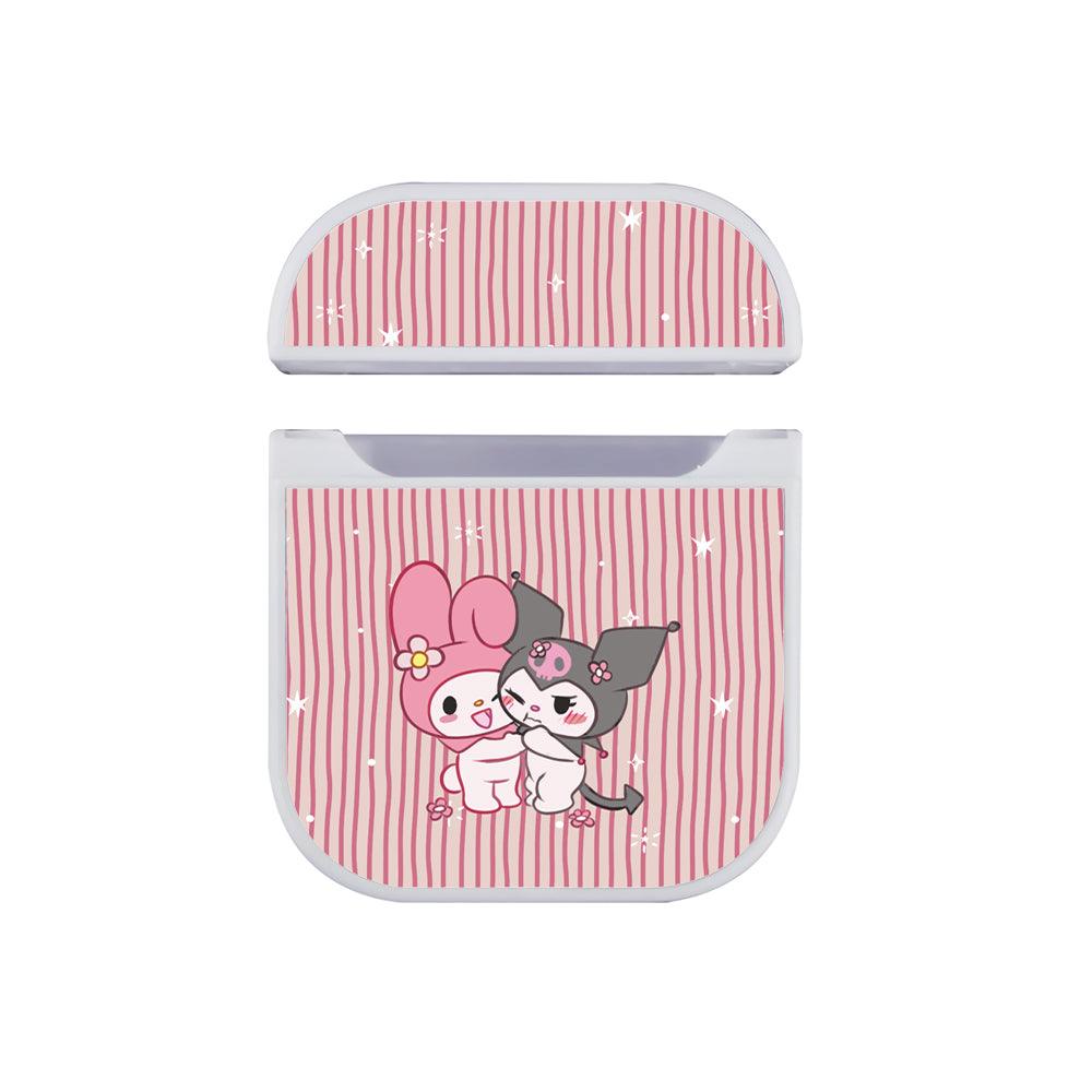 Kuromi Feel The Hug Apple Airpods Case White