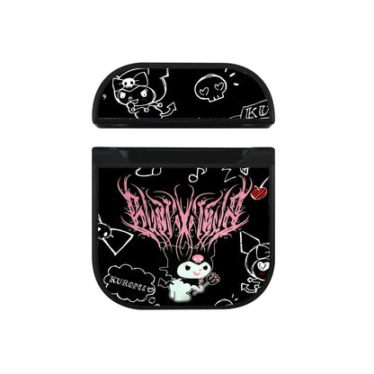 Kuromi Metal Style Apple Airpods Case Black