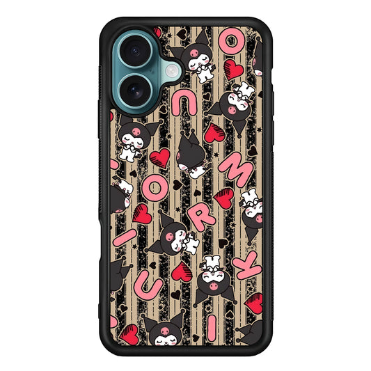 Kuromi Sleepy Face iPhone 16 Plus Case