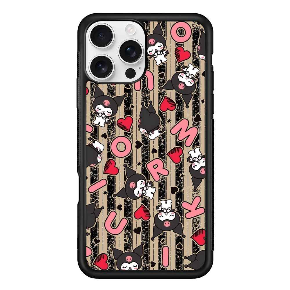 Kuromi Sleepy Face iPhone 16 Pro Max Case