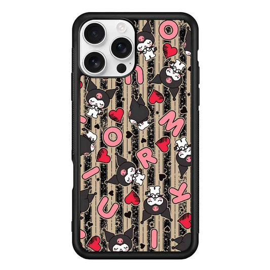 Kuromi Sleepy Face iPhone 16 Pro Case