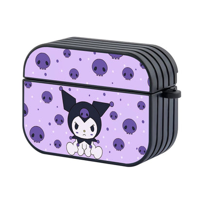 Kuromi Stare of Seriousness Apple Airpods Pro Case Black