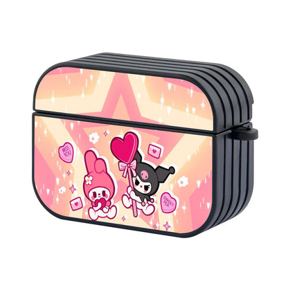 Kuromi Sweet Pea Apple Airpods Pro Case Black