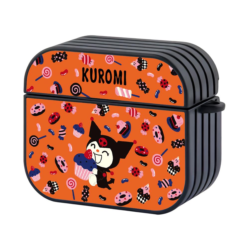 Kuromi a Day Party with Sweets Hard Work Apple Airpods 4 Case Black