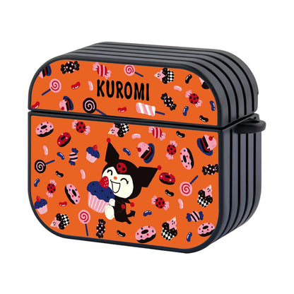 Kuromi a Day Party with Sweets Hard Work Apple Airpods 4 Case Black
