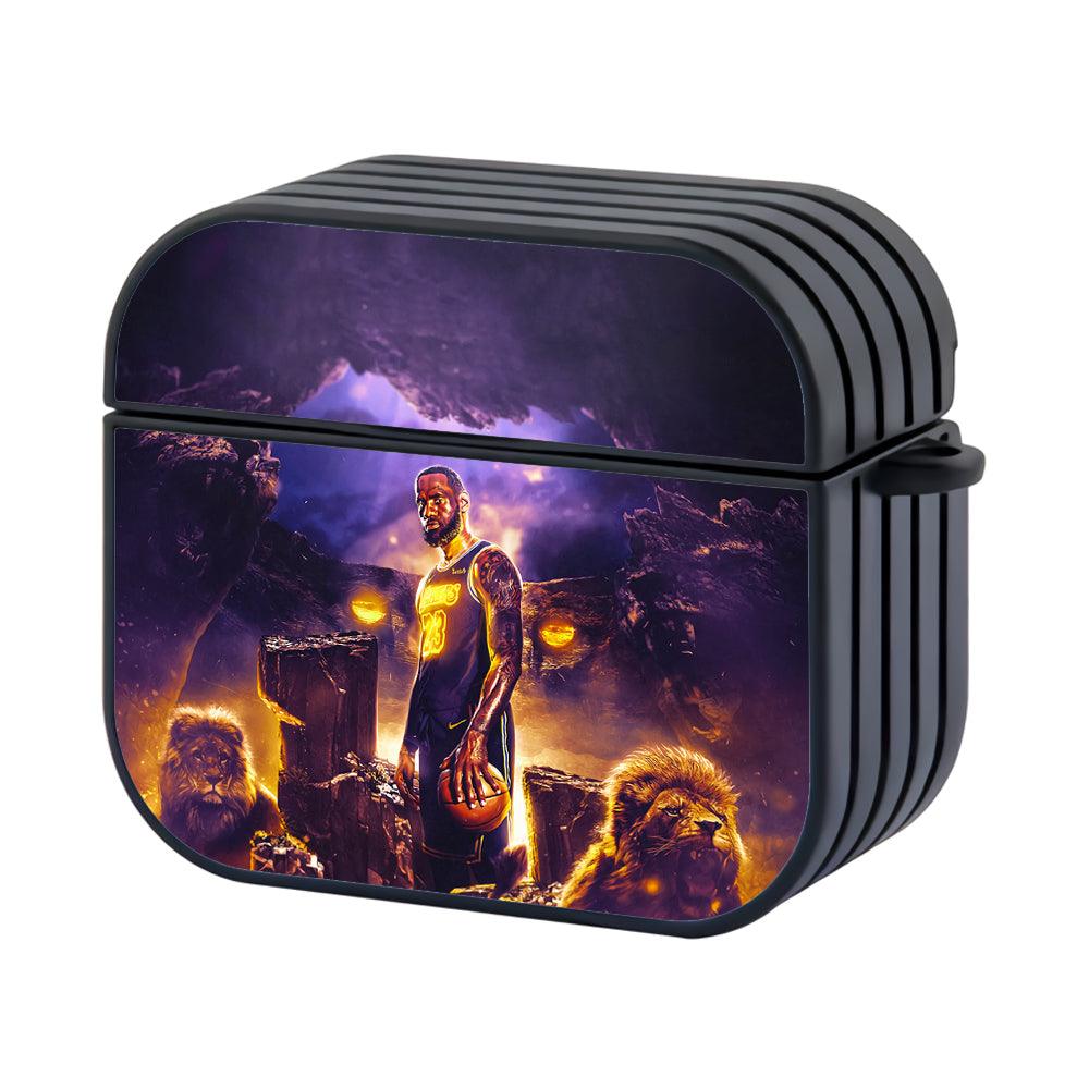 Lebron James Lakers Art Apple Airpods 4 Case Black