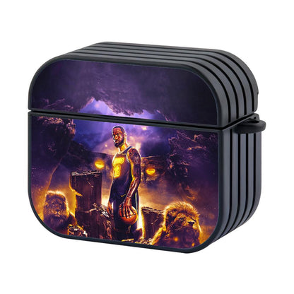 Lebron James Lakers Art Apple Airpods 4 Case Black