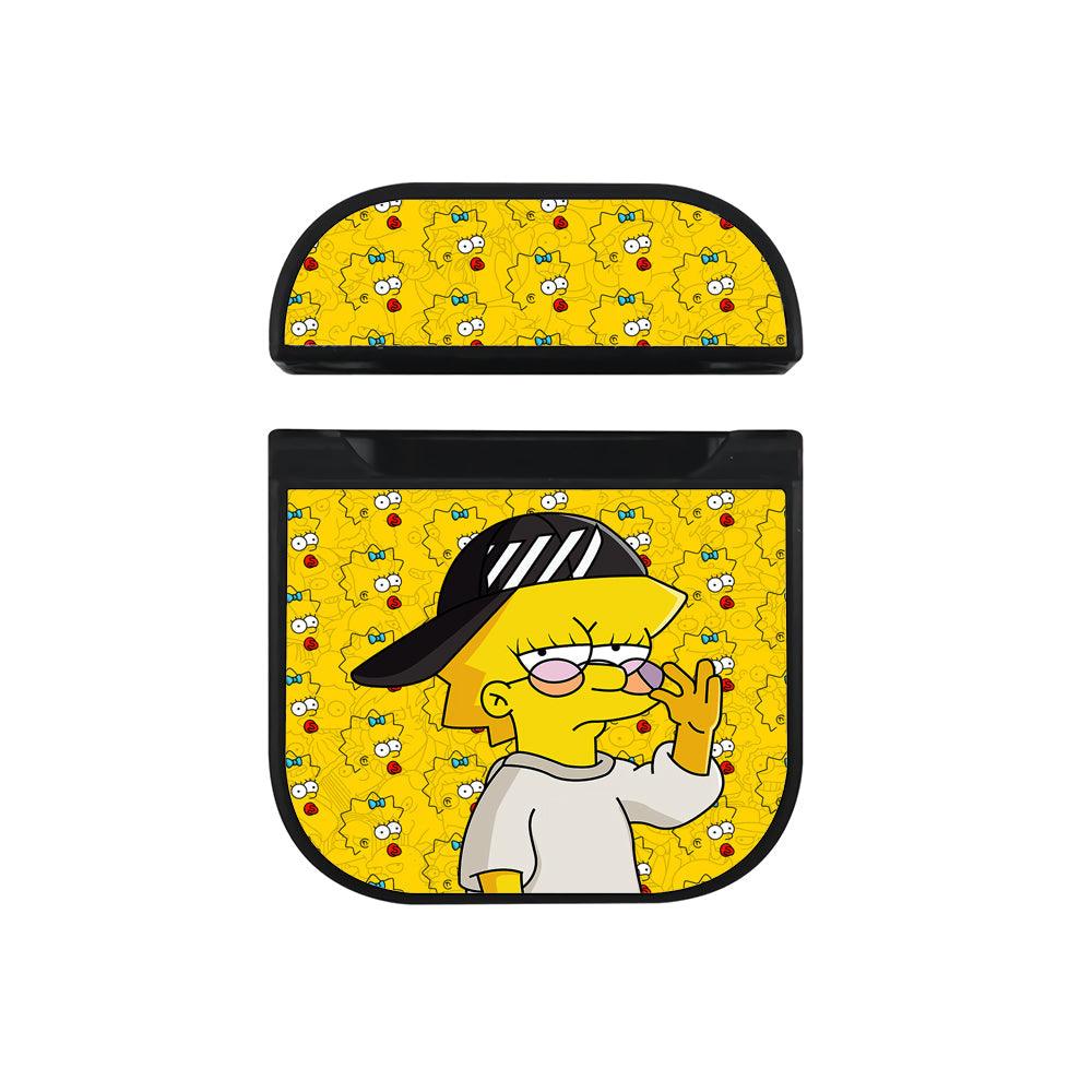 Lisa Simpson Keep Adult Apple Airpods Case Black