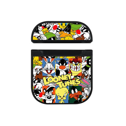 Looney Tunes Capturing the Entertainer's Face Apple Airpods Case Black