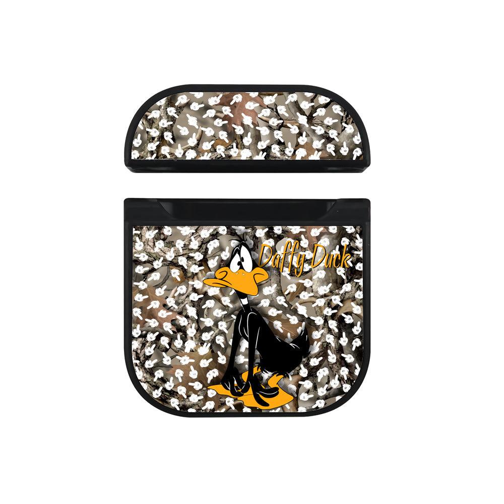 Looney Tunes Daffy Being Hunted Apple Airpods Case Black