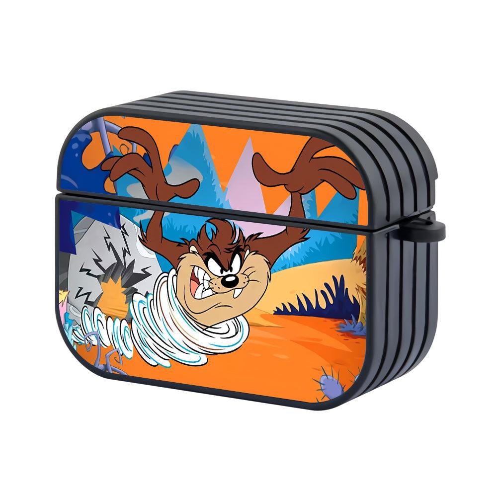 Looney Tunes Desert Hurricane from Taz Apple Airpods Pro 3 Case-Black-Carneyforia