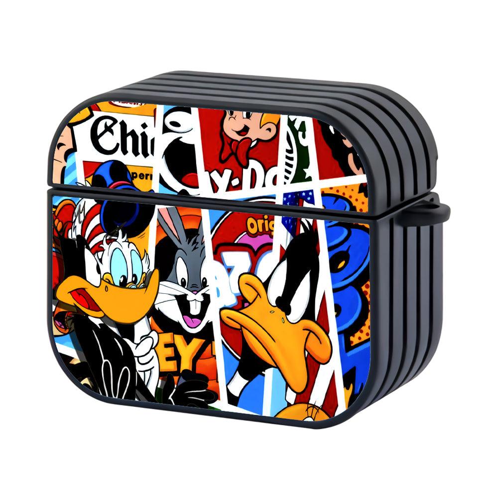 Looney Tunes Duffy Taken Aback Apple Airpods 4 Case Black