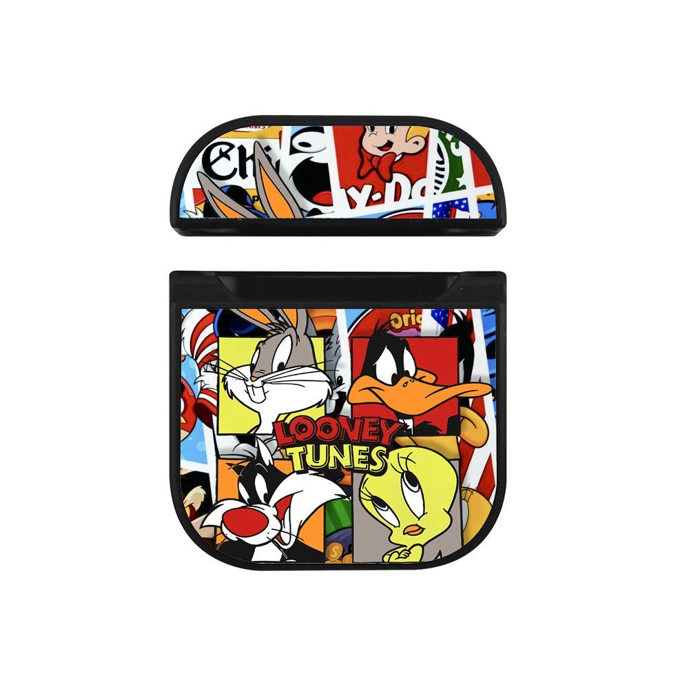 Looney Tunes within Four Main Characters Apple Airpods Case Black
