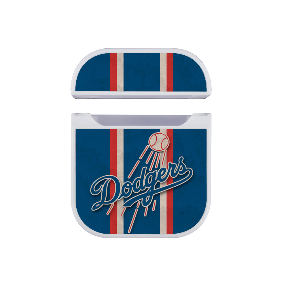 Los Angeles Dodgers Baseball Team Apple Airpods Case White