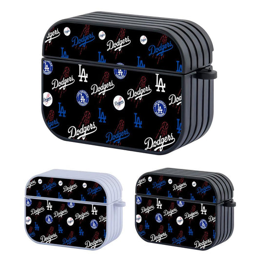 Los Angeles Dodgers Logo Pattern Apple Airpods Pro 3 Case-Carneyforia