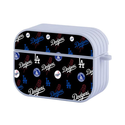 Los Angeles Dodgers Logo Pattern Apple Airpods Pro Case White