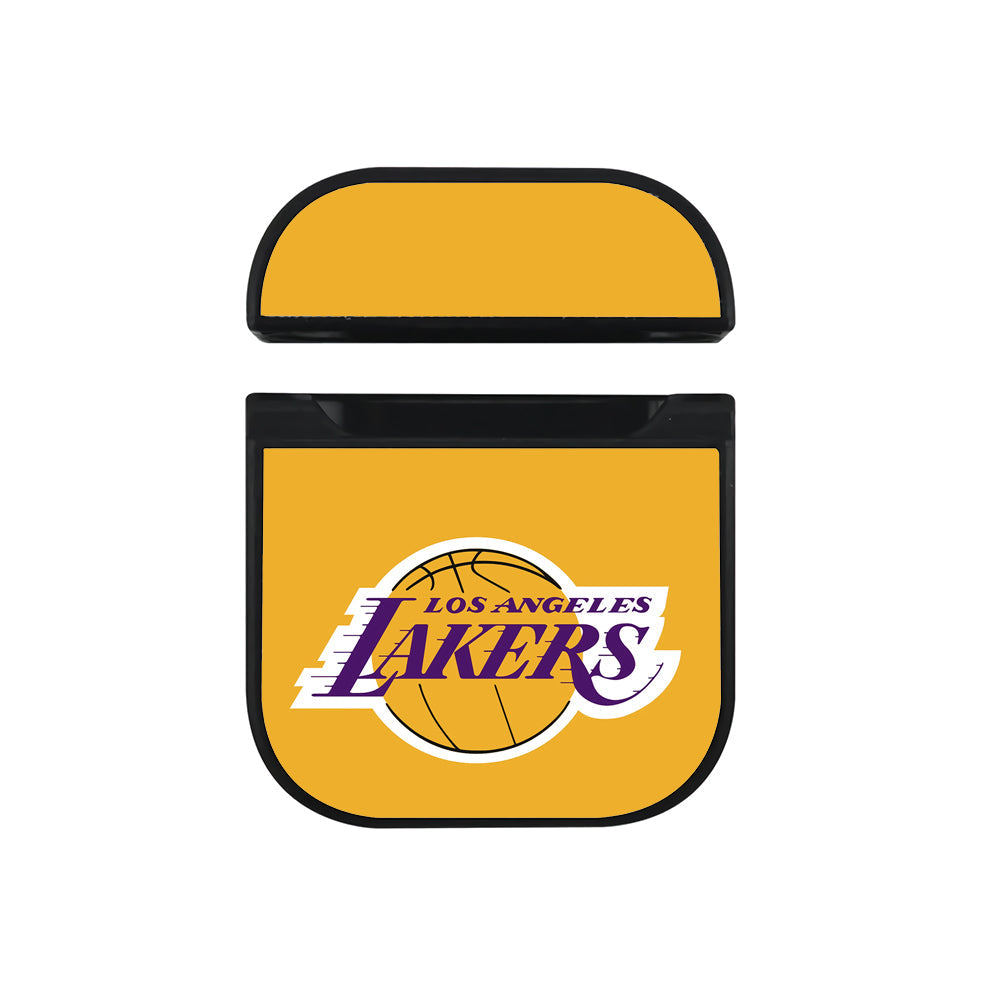 Los Angeles Lakers Logo NBA Apple Airpods Case Black