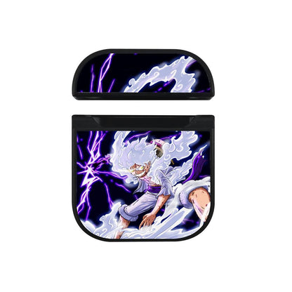 Luffy Gear 5 Sun God Nika One Piece Apple Airpods Case Black