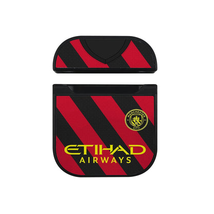 Manchester City Away Jersey Apple Airpods Case Black