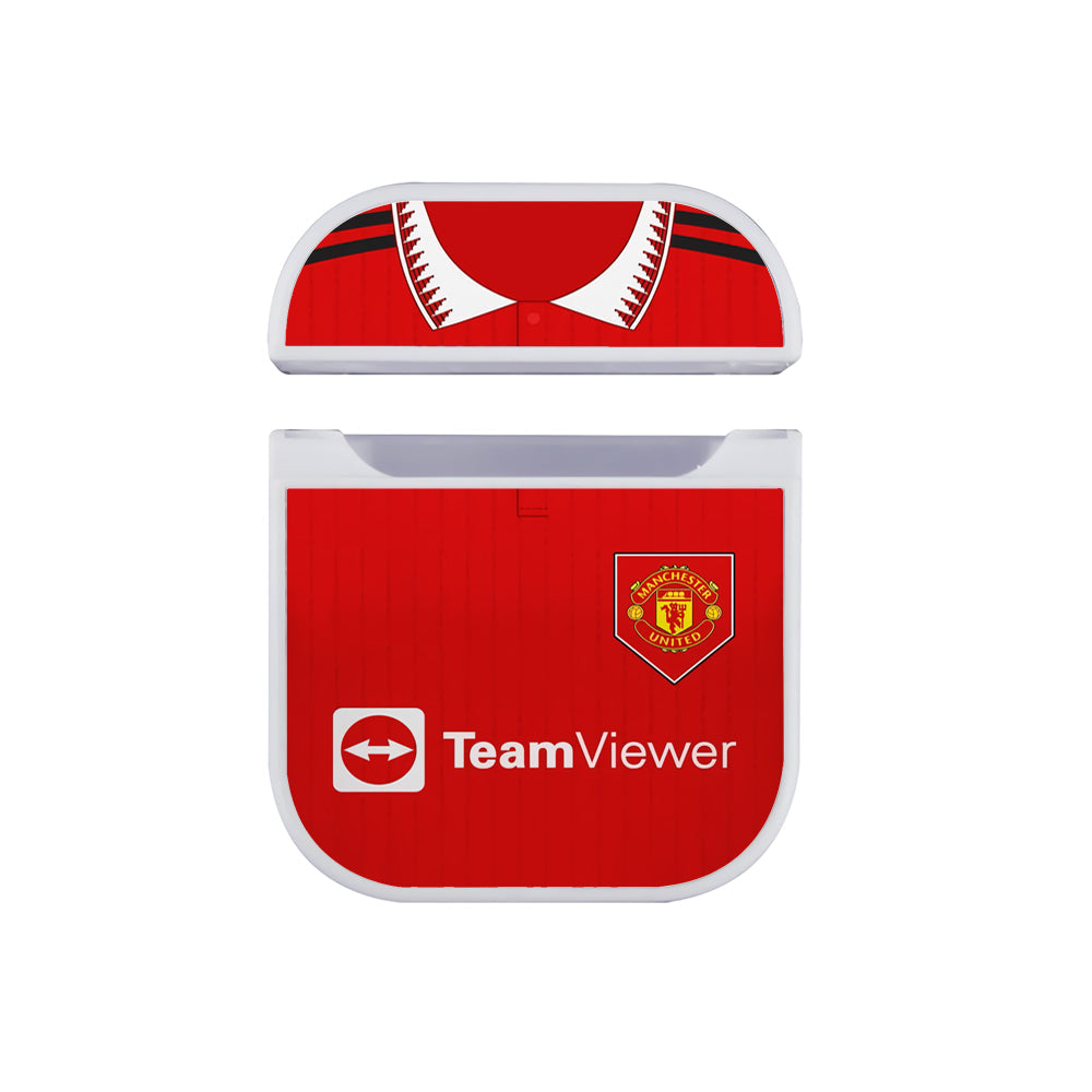 Manchester United Home Jersey 2022 2023 Apple Airpods Case White