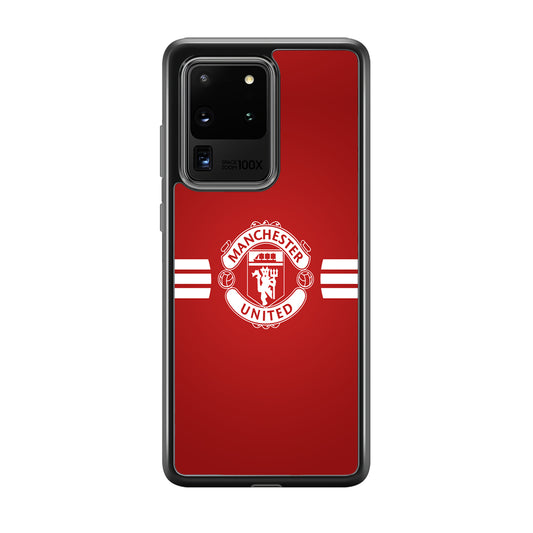 Manchester United White Center Line Samsung Galaxy S20 Ultra Case