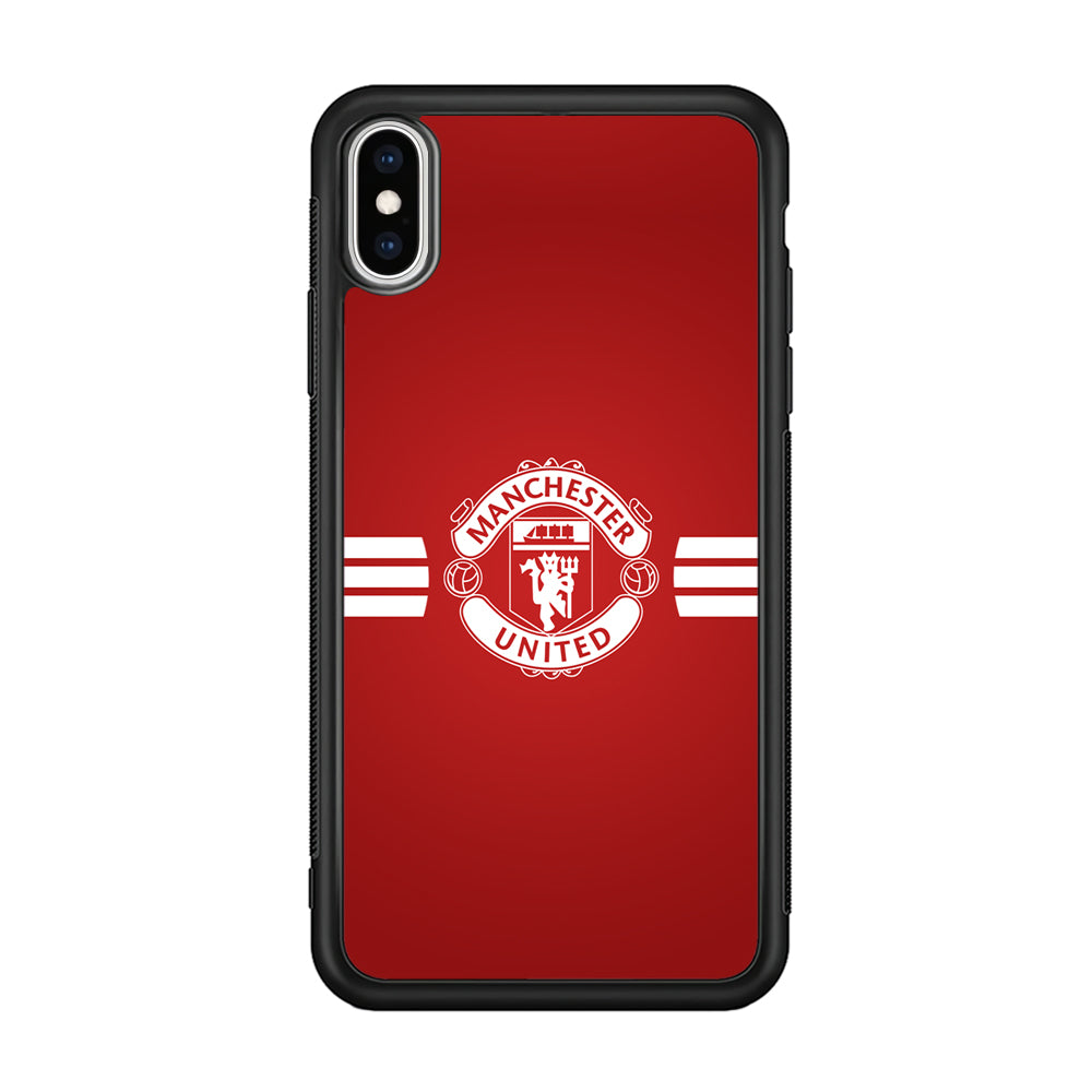 Manchester United White Center Line iPhone XS Case