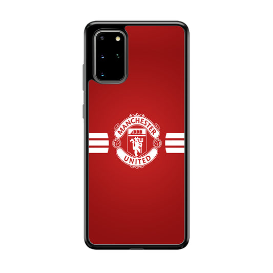 Manchester United White Center Line Samsung Galaxy S20 Plus Case