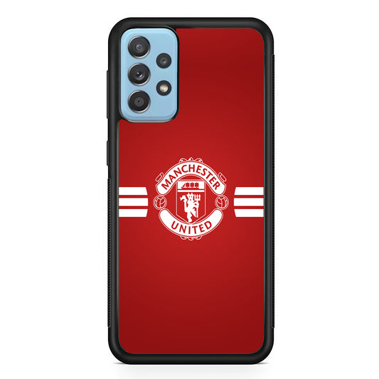 Manchester United White Center Line Samsung Galaxy A52 Case