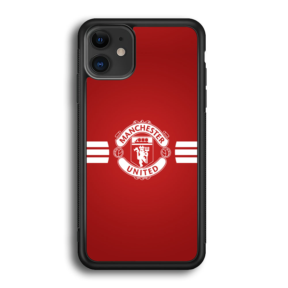 Manchester United White Center Line iPhone 12 Case