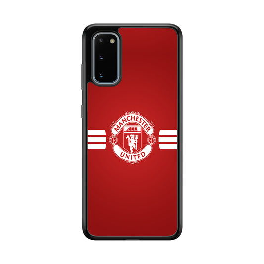 Manchester United White Center Line Samsung Galaxy S20 Case