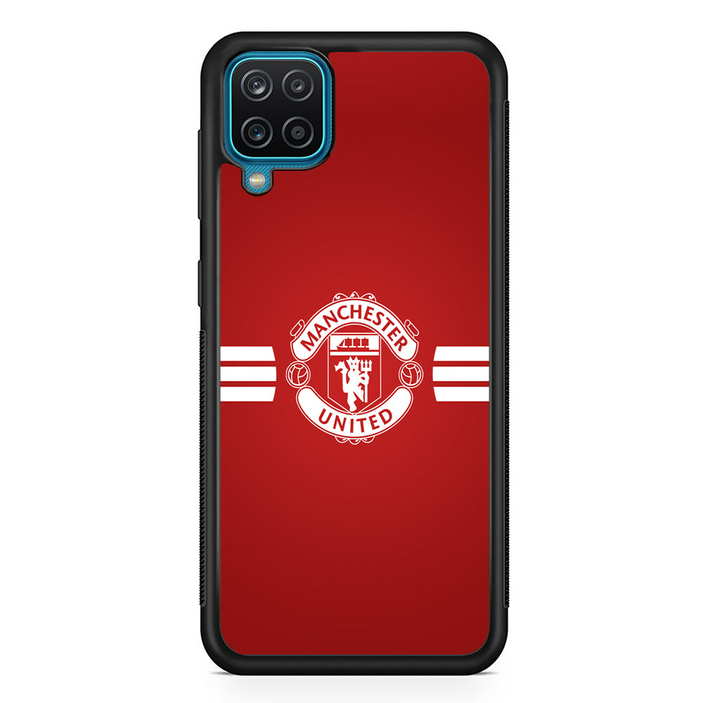 Manchester United White Center Line Samsung Galaxy A12 Case