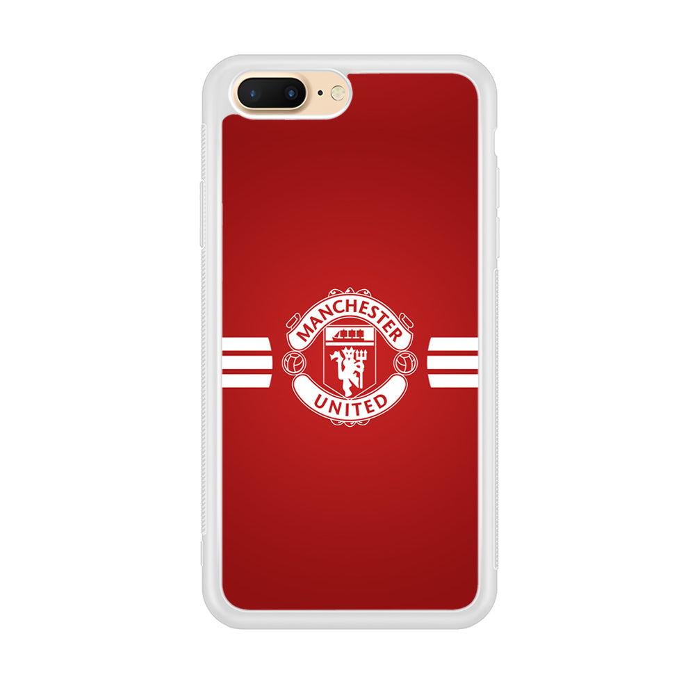 Manchester United White Center Line iPhone 8 Plus Case