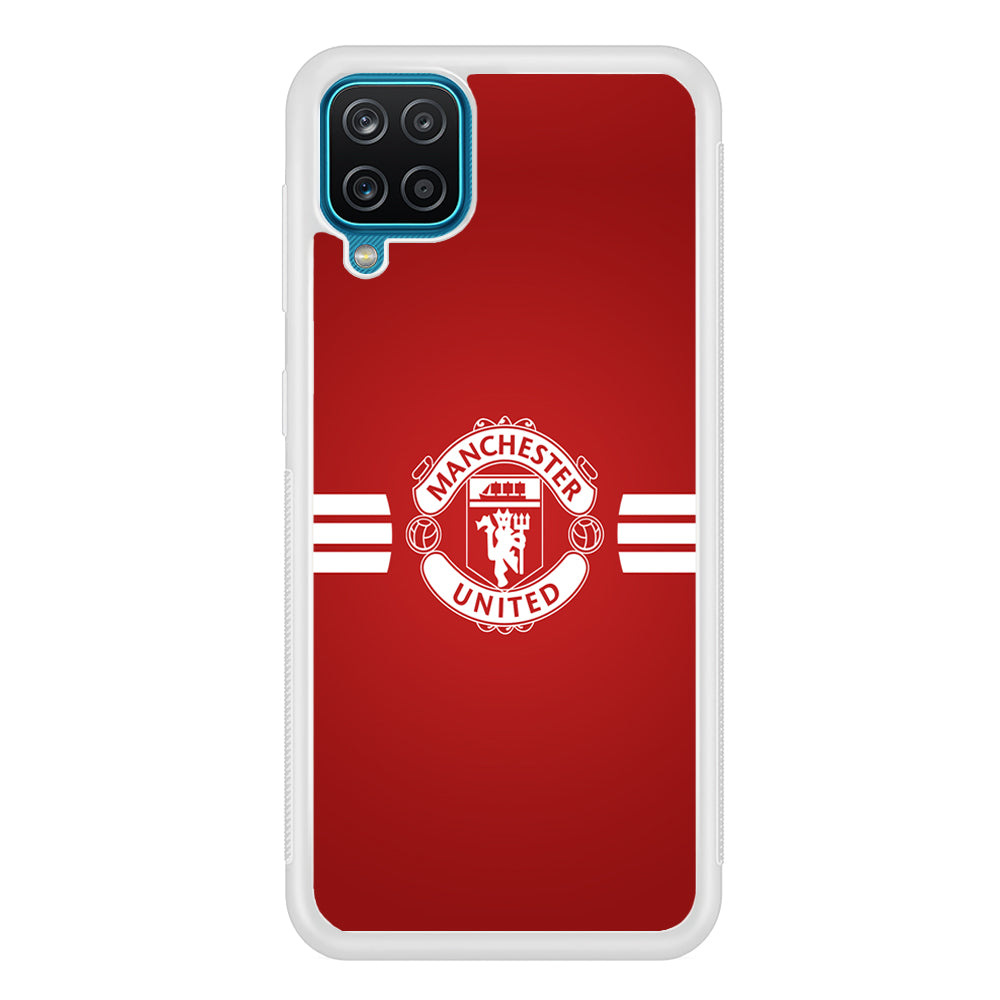 Manchester United White Center Line Samsung Galaxy A12 Case