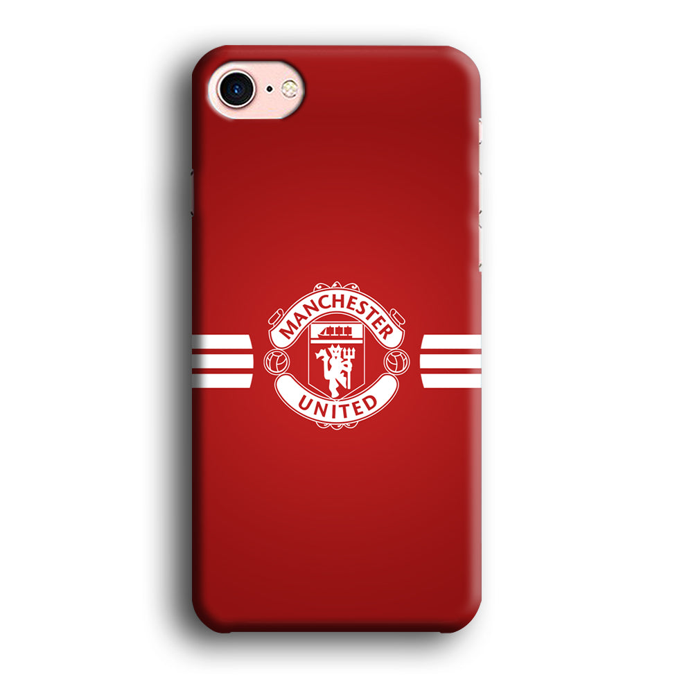 Manchester United White Center Line iPhone 8 Case