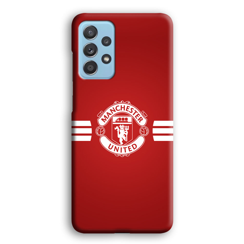 Manchester United White Center Line Samsung Galaxy A52 Case