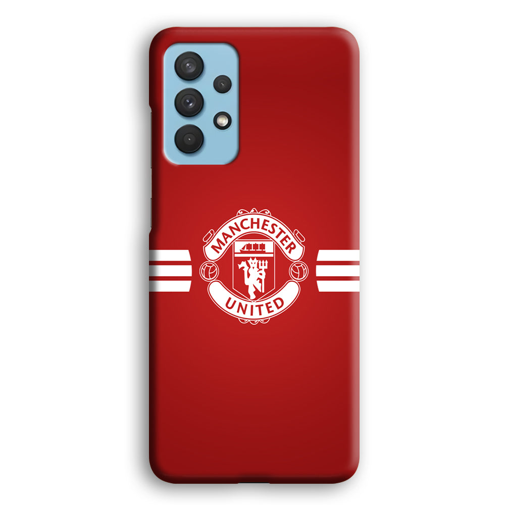 Manchester United White Center Line Samsung Galaxy A32 Case