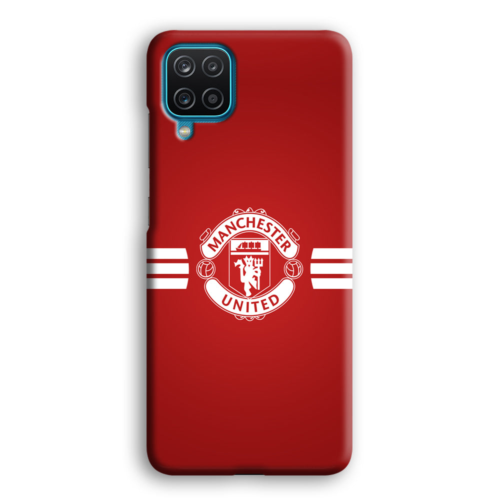 Manchester United White Center Line Samsung Galaxy A12 Case